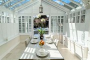 Conservatory and hot tub at the Haviland self catering cottage