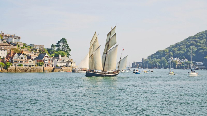 Sailing on the River Dart in South Devon
