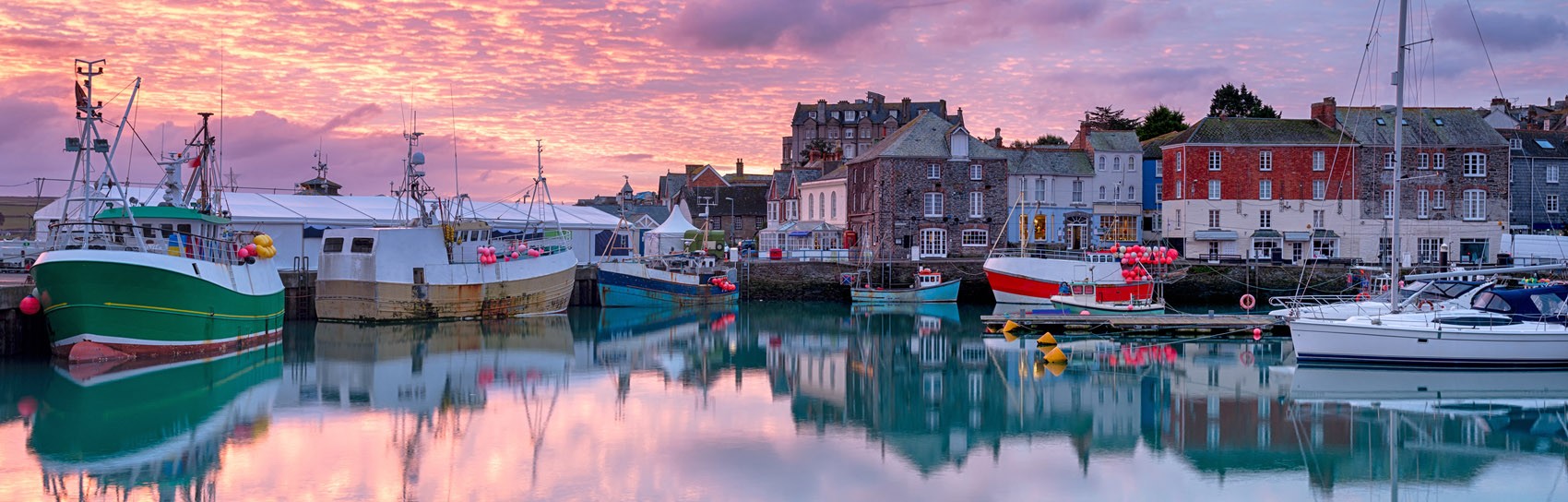 Sunrise in Padstow in Cornwall. Photograph by HELEN HOTSON