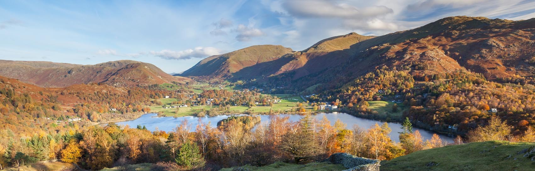 The view over Grasmere in the Lake District. Photograph by JAMES LINDSAY