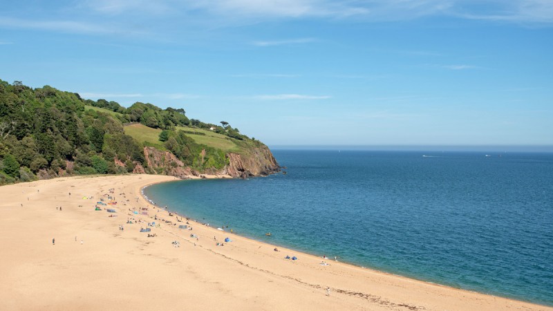 A sunny day at Blackpool Sands in Devon