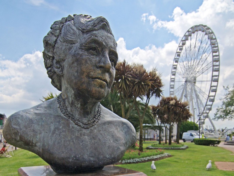 Bronze Bust of Agatha Christie in Torquay