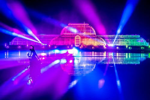 Laser show at Kew Chirstmas in London
