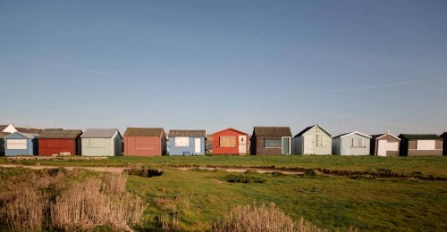 Beach huts at Portland Bill in Dorset