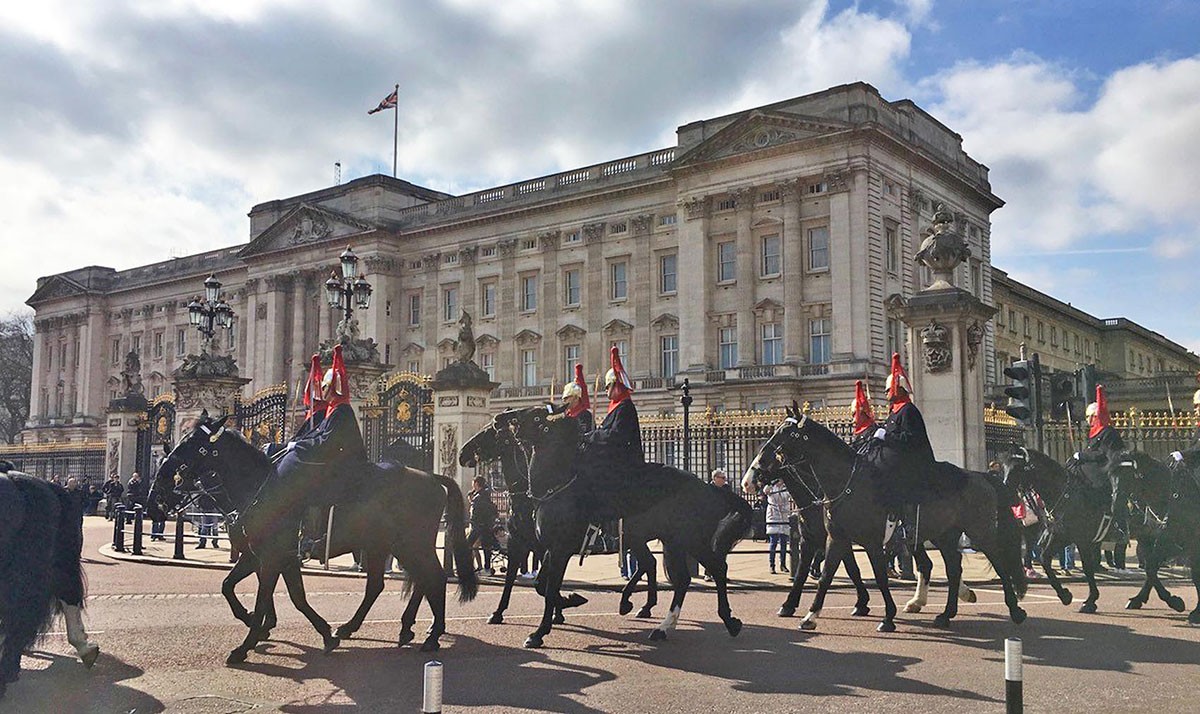 The Horse Guards - changing of the guard at Buckingham Palace