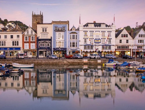 The town of Dartmouth in Devon