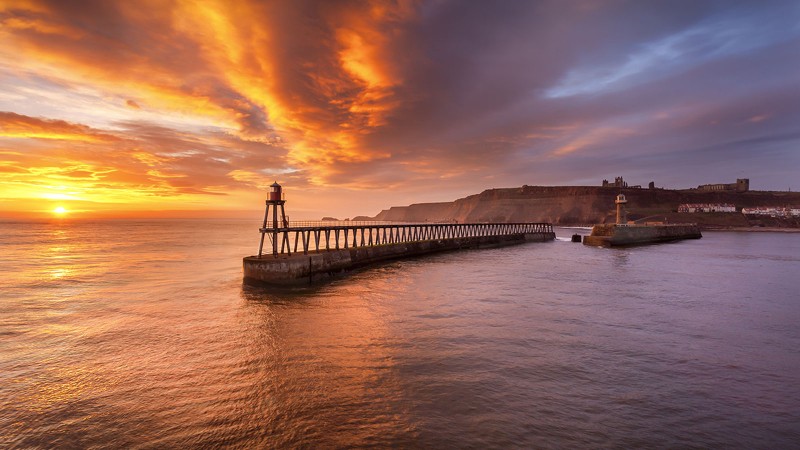 Dawn at Whitby in Yorkshire