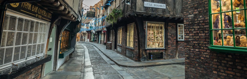 The Shambles in York in Yorkshire