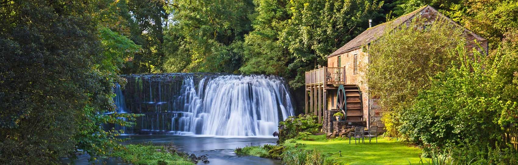 A waterfall and mill near Appleby in the Lake District. Photograph by DAVE ZDANOWICZ