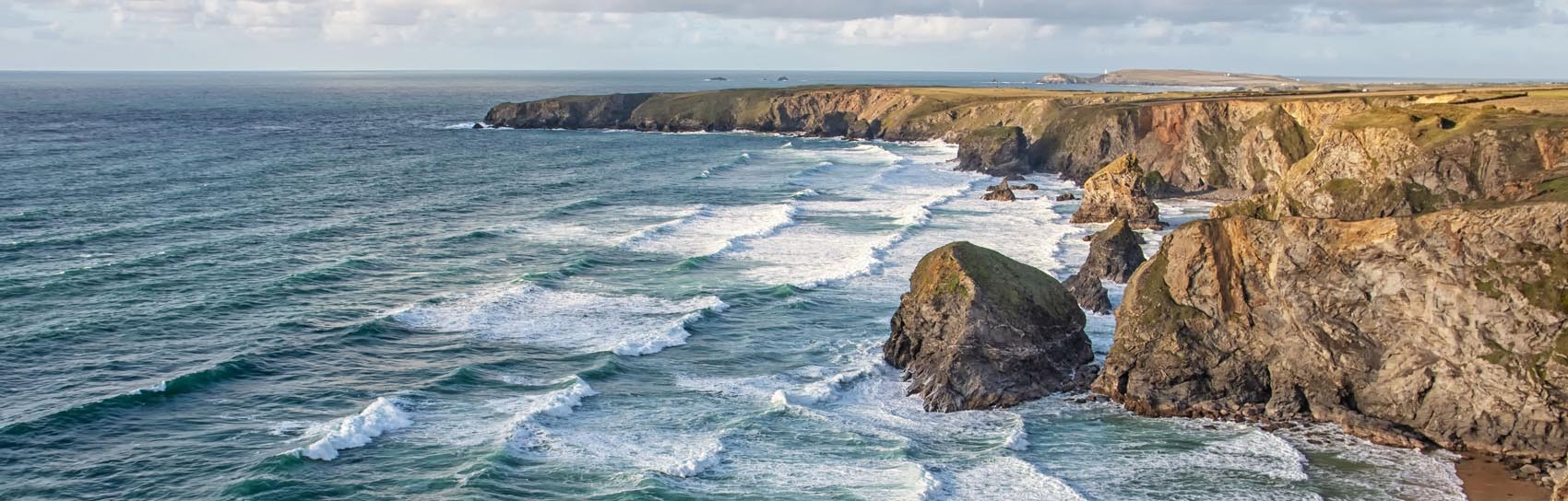Bedruthan Steps in Cornwall. Photograph by ALEX GRAEME