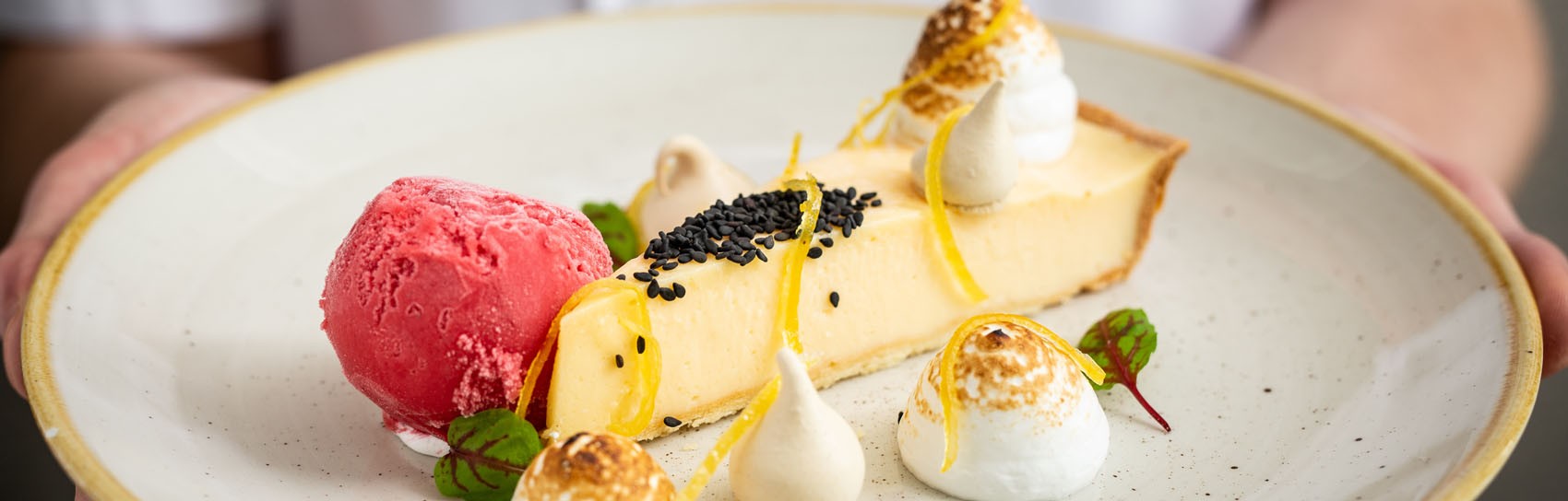 Dessert at the Budock Vean Hotel. Photograph by BUDOCK VEAN HOTEL & HOLIDAY HOMES