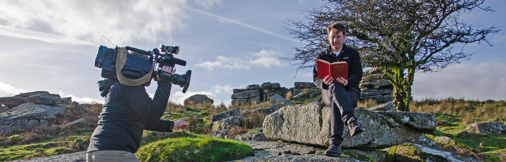 Filming on Dartmoor. Photograph by ALEX GRAEME