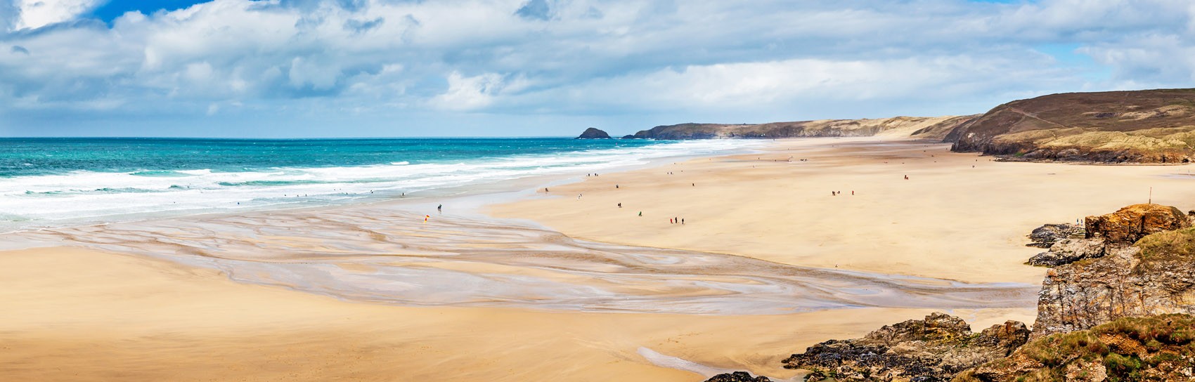 The golden, sandy beach at Perranporth. Photograph by IAN WOOLCOCK