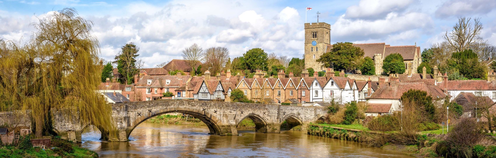 The medieval bridge and church at Aylesford in Kent. Photograph by VALERY EGOROV