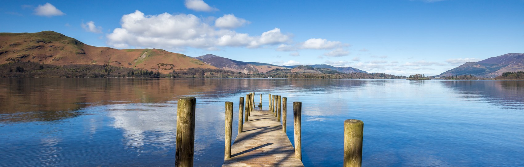 Wooden jetty in the Lake District. Photograph by DAVE ZDANOWICZ